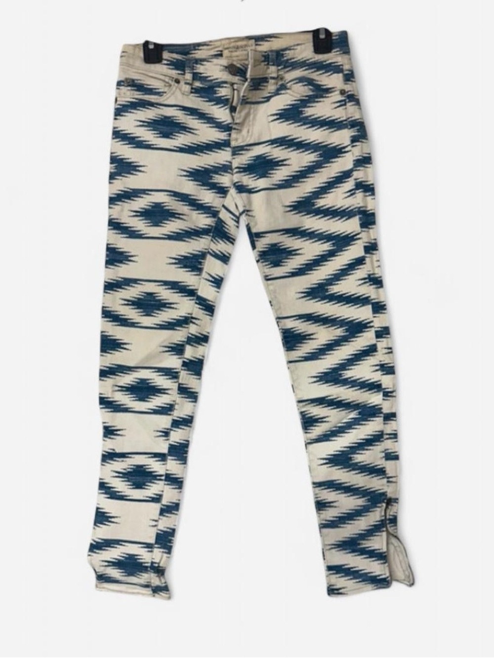 Denim & Supply Ralph Lauren Aztec Print Skinny Jeans - Blue/Cream